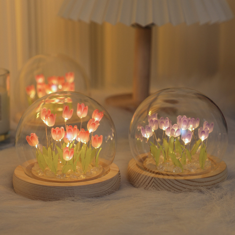 手作りのチューリップの夜の光,創造的なオフィスの雰囲気の装飾 - Home Decor Tulip のレビューと価格