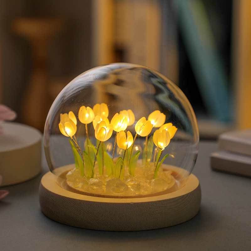 手作りのチューリップの夜の光,創造的なオフィスの雰囲気の装飾 - Home Decor Tulip のレビューと価格