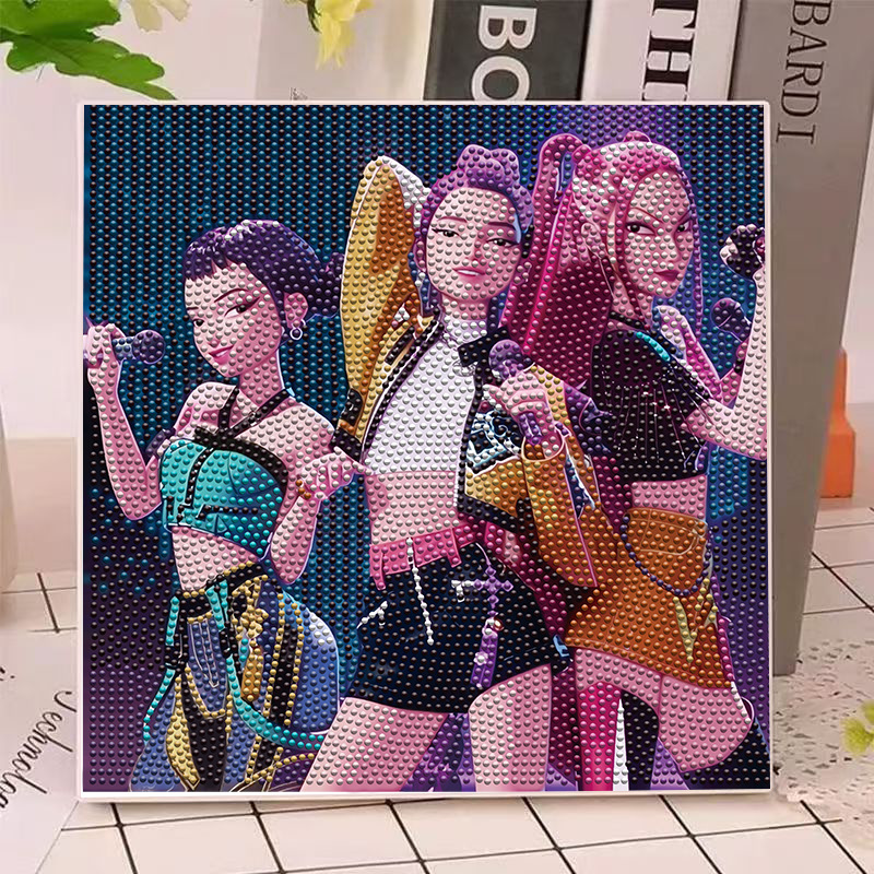 アニメハンターズ ガールズ ルミ ミラ ゾイ ダイヤモンドペ - Home Decor Kit のレビューと価格