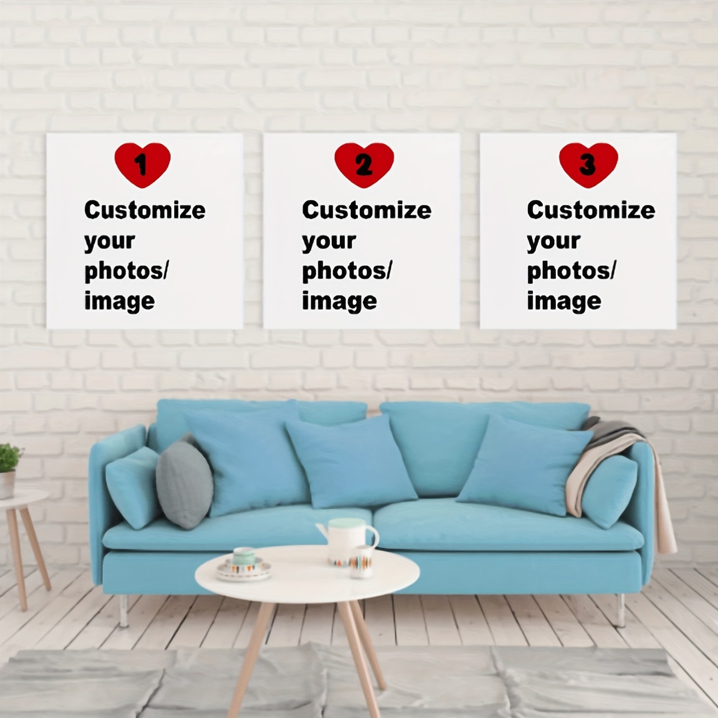 3枚セット カスタムスクエアキャンバスポスター パーソナライ - Home Decor Kit のレビューと価格