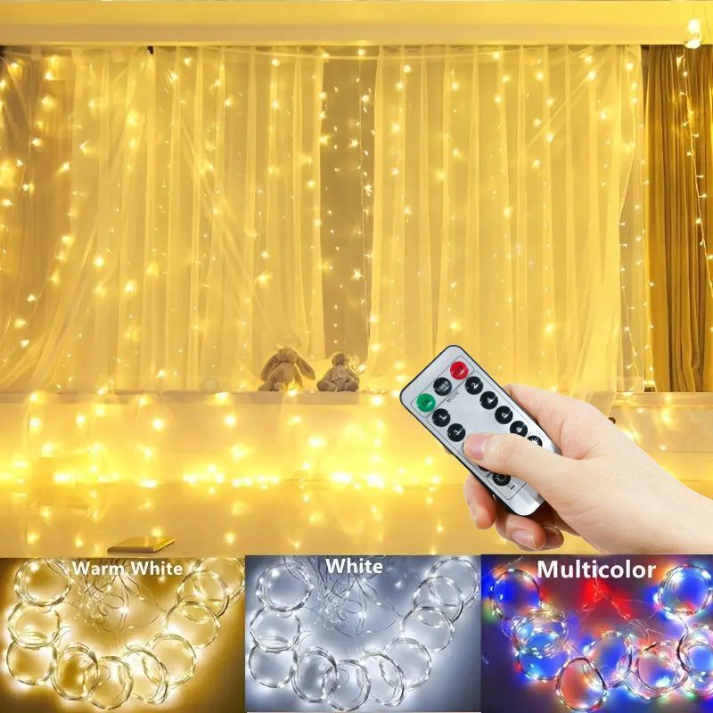 3/4/6 メートルカーテン LED ストリングライトガーラ - String Curtain Light のレビューと価格