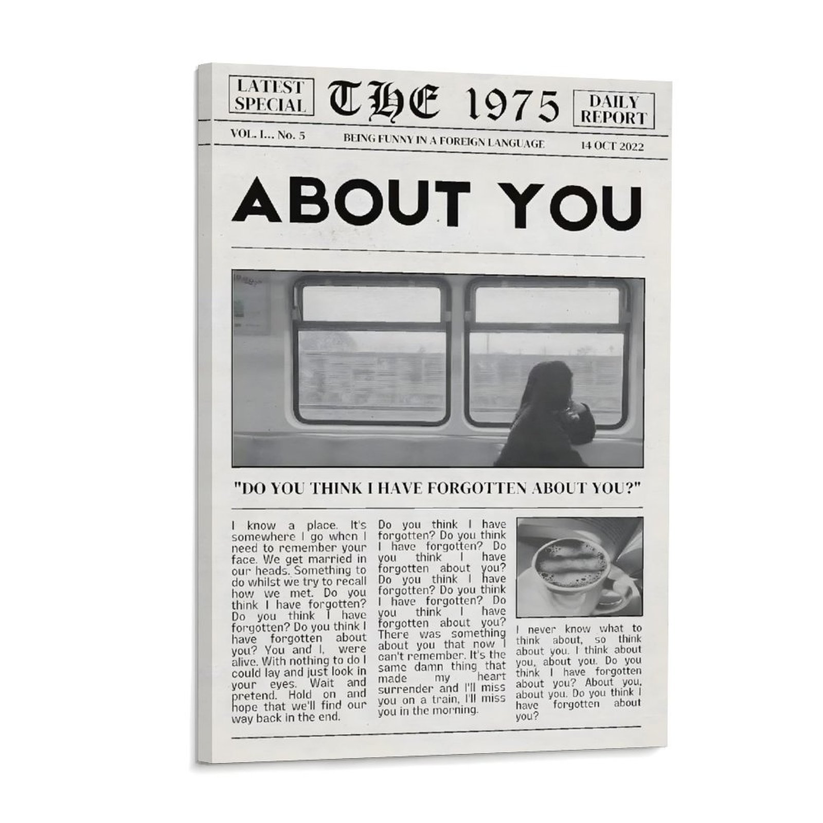 1975 About You ポスター音楽アルバムキャンバス - Home Decor Mirror のレビューと価格