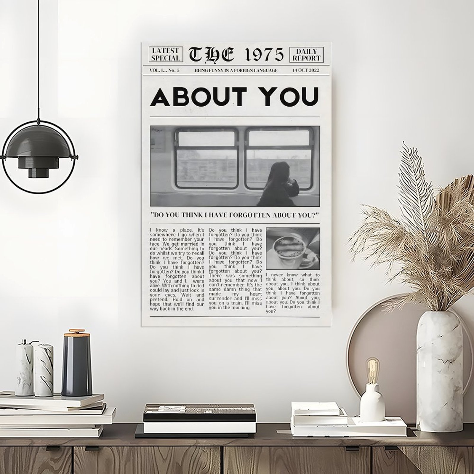 1975 About You ポスター音楽アルバムキャンバス - Home Decor Mirror のレビューと価格