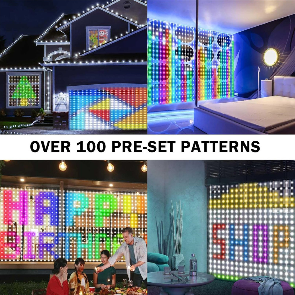 1/2 個 400LED カーテンライト LED スマートス - String Curtain Light のレビューと価格
