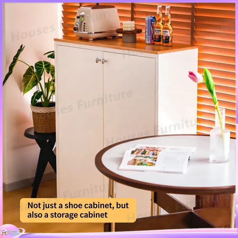 モダンな靴収納キャビネット、調節可能な棚付き、多機能玄関ホー - Home Decor Organizer のレビューと価格