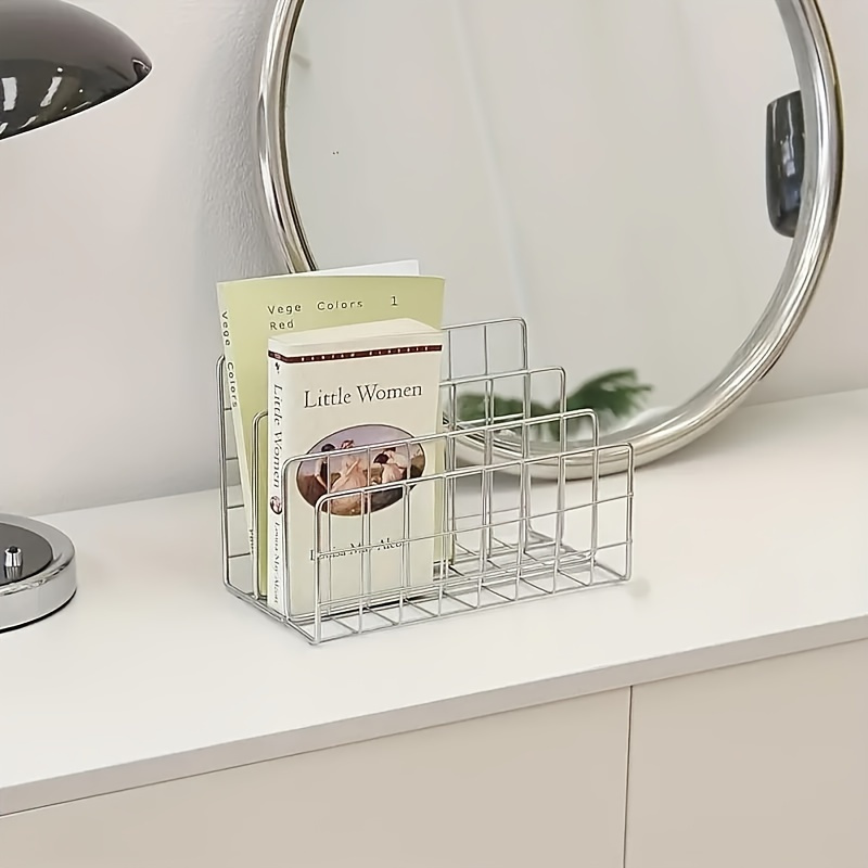 モダンなクロムメタル製3段ブックオーガナイザー、10個のコン - Home Decor Magazine のレビューと価格