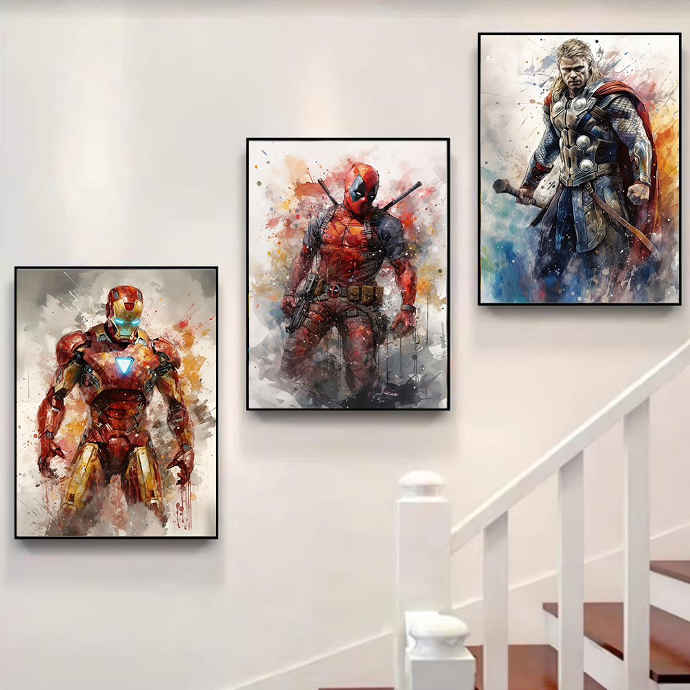 1pc フレームレスマーベル映画アベンジャーズ壁アートキャン - Home Decor Disney のレビューと価格