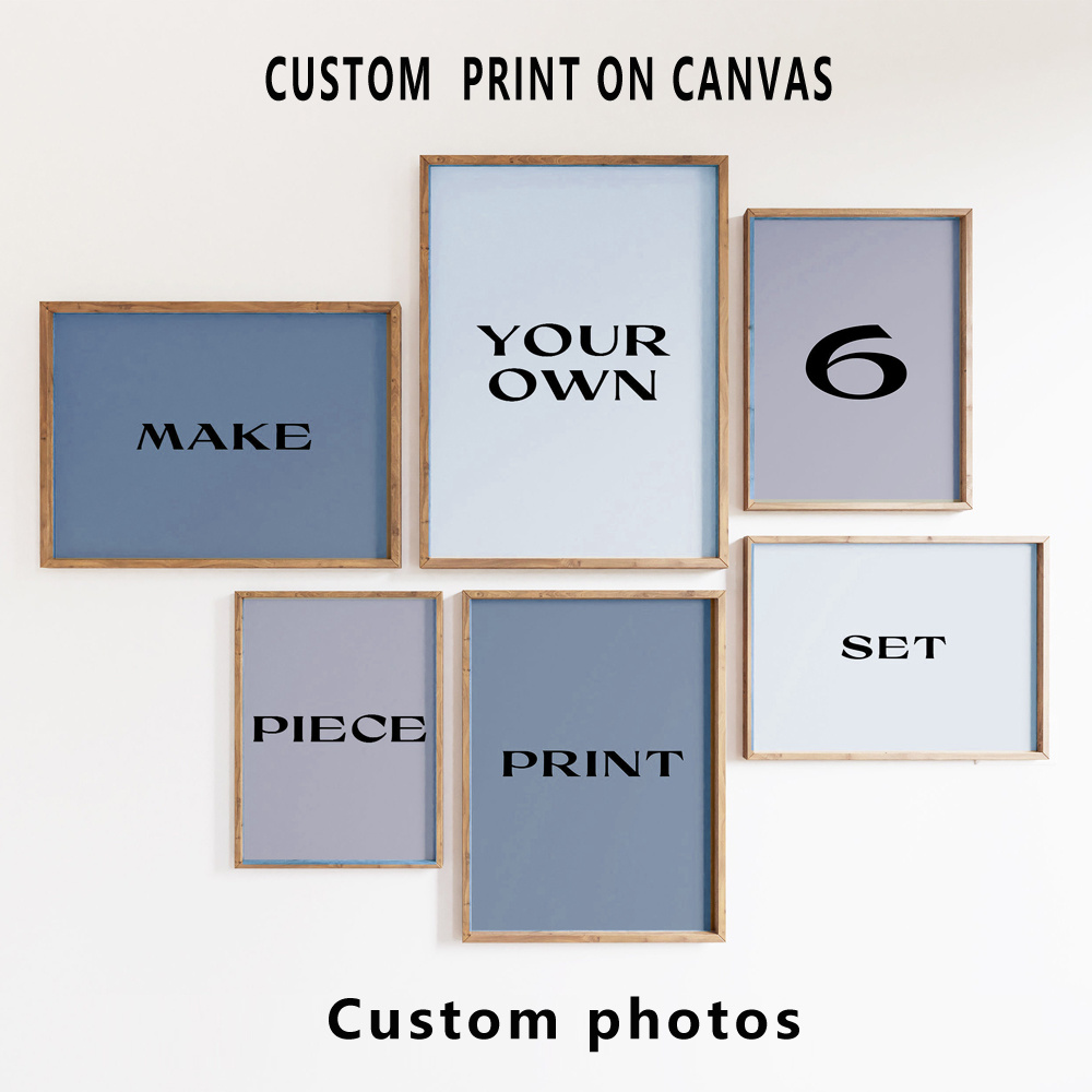 6 ピース/セットカスタムキャンバスプリント写真壁アートパー - Home Decor Kit のレビューと価格