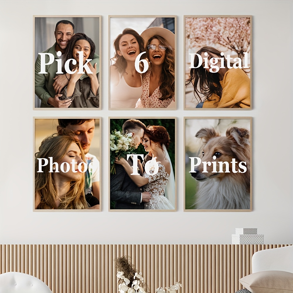 6 ピース/セットカスタムキャンバスプリント写真壁アートパー - Home Decor Kit のレビューと価格