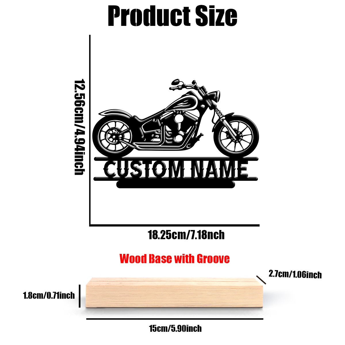 1個入りカスタムネームロードバイク木製ベースメタルアートオー - Home Decor Names のレビューと価格